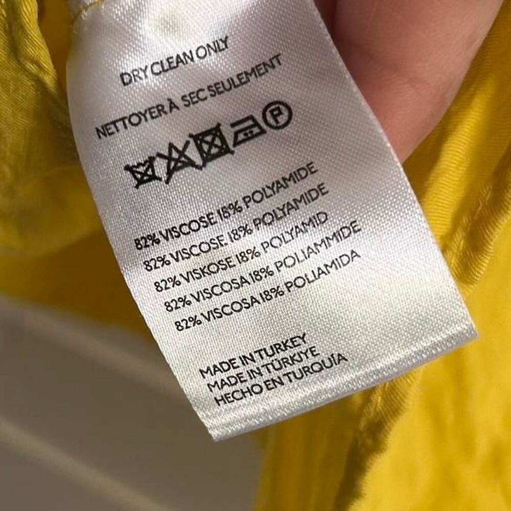 Anthropologie Dylon yellow collar Wide Placket Halter Top Size Small - Picture 7 of 7